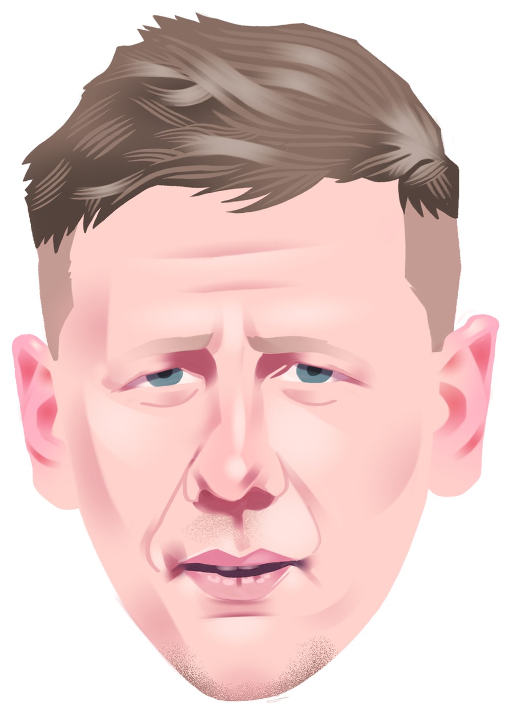 Illustrated portrait of James Eeles