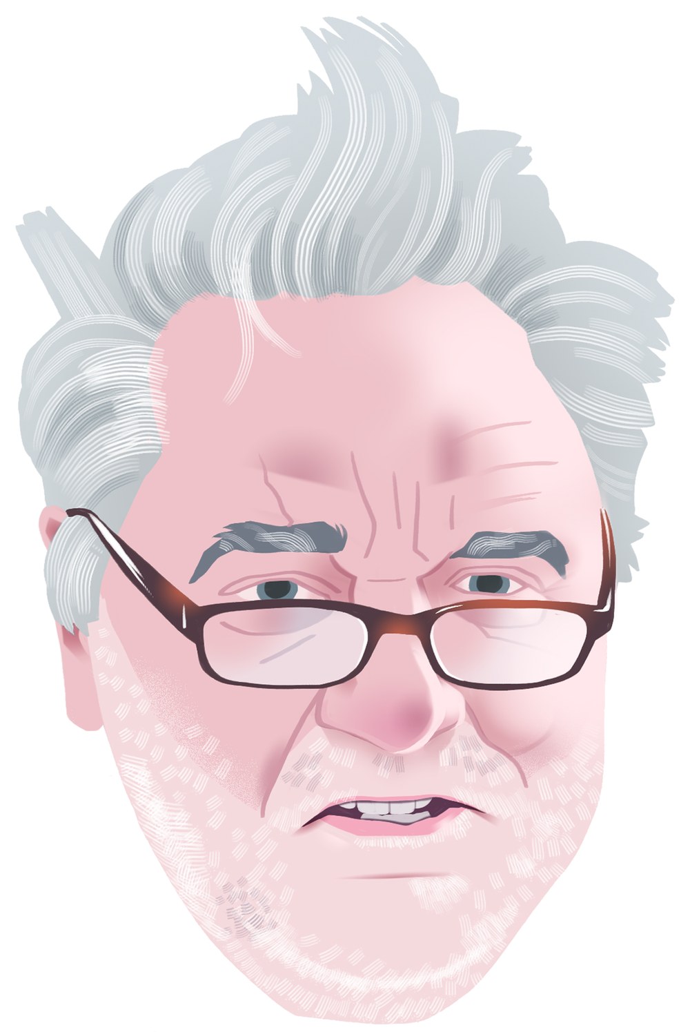 Illustrated portrait of Tony Slattery